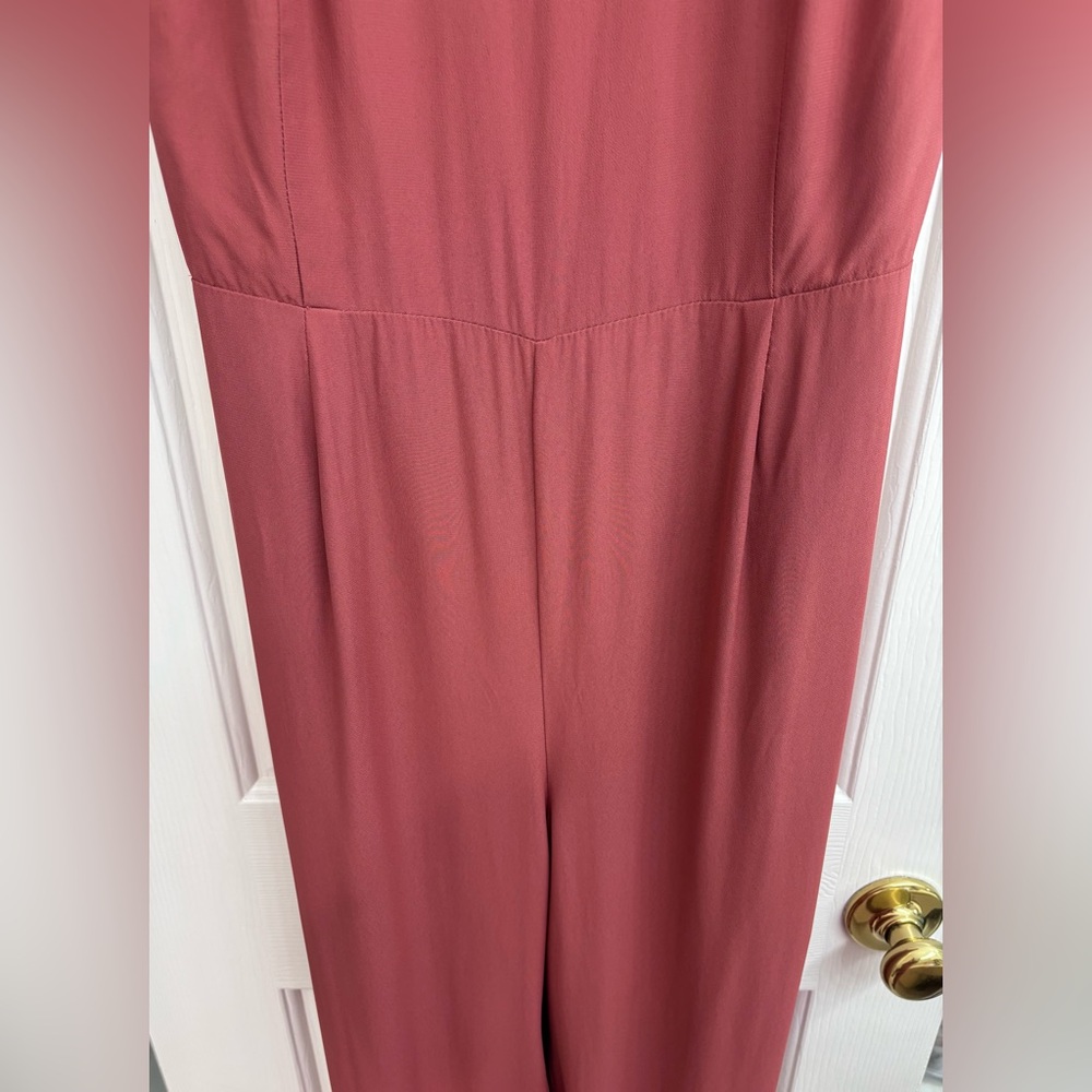 Lost April Sleeveless Jumpsuit with Back Straps in Terracotta - Picture 5 of 15
